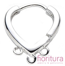 BIGLE ANGIELSKIE TYPU HUGGIE HOOP 17x15x2,5MM KOLOR PLATINUM