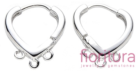 BIGLE ANGIELSKIE TYPU HUGGIE HOOP 17x15x2,5MM KOLOR PLATINUM