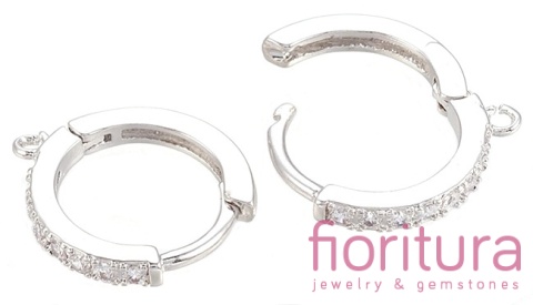 BIGLE ANGIELSKIE TYPU KAJDANKI MICRO PAVE Z SZEŚCIENNYMI CYRKONIAMI CRYSTAL16x14x2MM KOLOR PLATINUM 