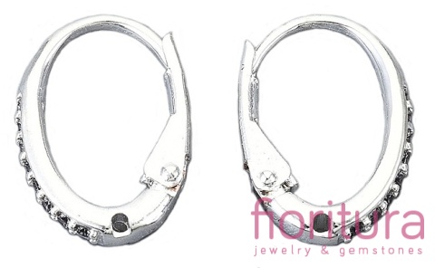 BIGLE ANGIELSKIE MICRO PAVE Z SZEŚCIENNYMI CYRKONIAMI CRYSTAL 15x10x2MM POSREBRZANE