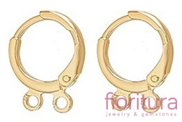 BIGLE ANGIELSKIE TYPU KAJDANKI Z DWOMA OTWORAMI 14,5x11,5x2MM KOLOR ZŁOTY 