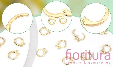 BIGLE ANGIELSKIE TYPU KAJDANKI Z DWOMA OTWORAMI 14,5x11,5x2MM KOLOR ZŁOTY 