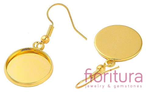 BAZA KOLCZYKA OK.37x18MM KABOSZON 16MM KOLOR ZŁOTY