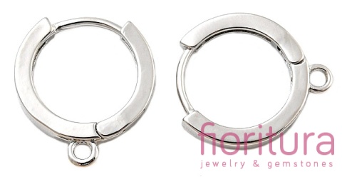 BIGLE KAJDANKI TYPU HUGGIE HOOP 14x2MM KOLOR PLATINUM 