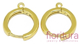 BIGLE ANGIELSKIE KAJDANKI  TYPU HUGGIE HOOP 17x14x2MM KOLOR ZŁOTY