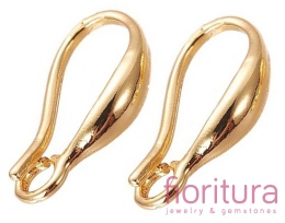 BIGLE OTWARTE OZDOBNE 15x8,5x2,5MM KOLOR ZŁOTY