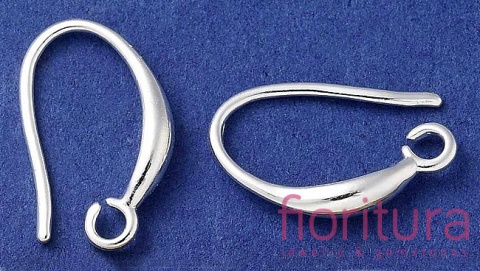 BIGLE OTWARTE OZDOBNE 15x8,5x2,5MM KOLOR SREBRNY