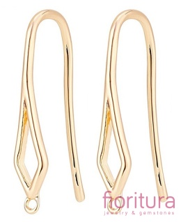 BIGLE OTWARTE Z AŻUROWYM ROMBEM 24,5x5MM POZŁACANE