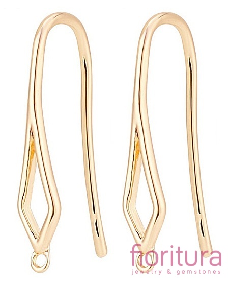 BIGLE OTWARTE Z AŻUROWYM ROMBEM 24,5x5MM POZŁACANE