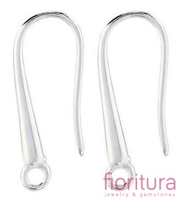 BIGLE OTWARTE Z KROPLĄ 21x9x3MM KOLOR SREBRNY