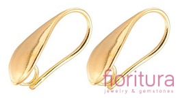 BIGLE OTWARTE Z ŁEZKĄ 18x5,5x10,5MM KOLOR ZŁOTY