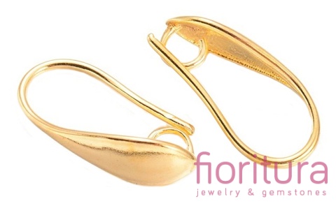 BIGLE OTWARTE Z ŁEZKĄ 18x5,5x10,5MM KOLOR ZŁOTY