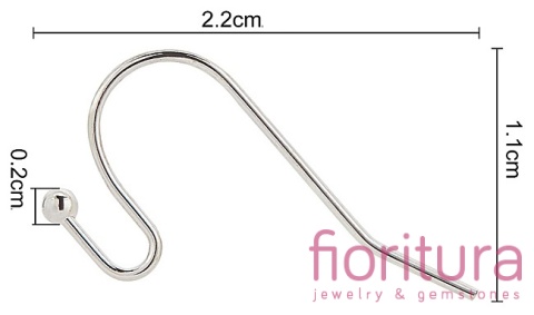 BIGLE OTWARTE Z KULKĄ .22x11MM KOLOR SREBRNY