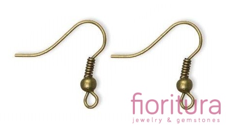 BIGLE OTWARTE Z KULKĄ I SPRĘŻYNKĄ 18MM KOLOR STARE ZŁOTO