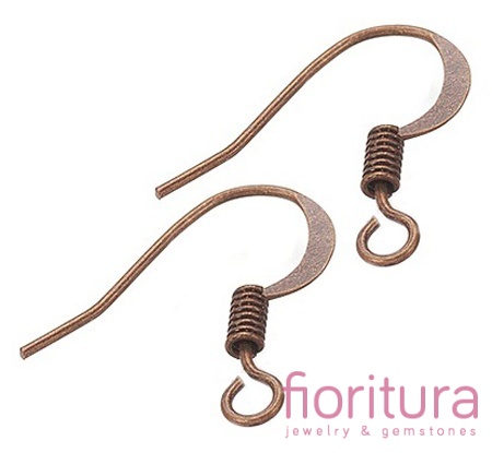 BIGLE OTWARTE ZE SPRĘŻYNKĄ 17x14MM KOLOR MIEDZIANY