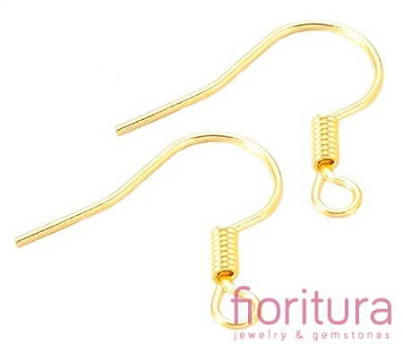 BIGLE OTWARTE ZE SPRĘŻYNKĄ 17x17,5MM KOLOR ZŁOTY