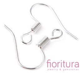 BIGLE OTWARTE ZE SPRĘŻYNKĄ 16x14MM KOLOR SREBRNY