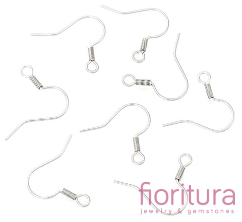 BIGLE OTWARTE ZE SPRĘŻYNKĄ 16x14MM KOLOR SREBRNY