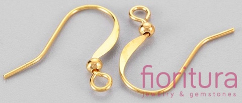 BIGLE OTWARTE Z KULKĄ OK.15x14MM KOLOR ZŁOTY