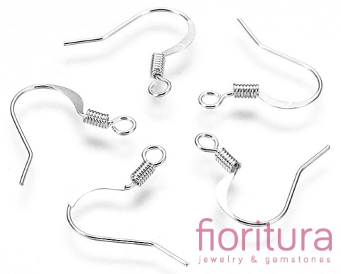 BIGLE OTWARTE ZE SPRĘŻYNKĄ 17x14MM KOLOR SREBRNY