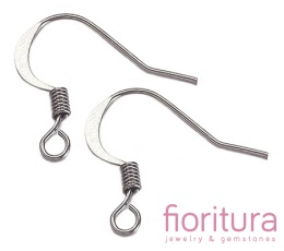 BIGLE OTWARTE ZE SPRĘŻYNKĄ 17x14MM KOLOR CZARNY