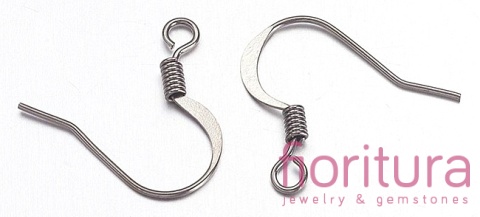 BIGLE OTWARTE ZE SPRĘŻYNKĄ 17x14MM KOLOR CZARNY