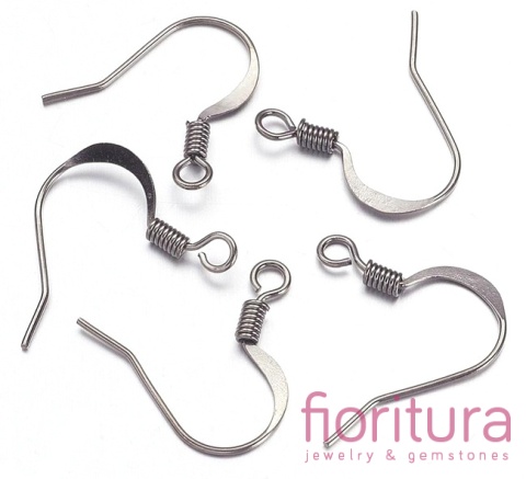 BIGLE OTWARTE ZE SPRĘŻYNKĄ 17x14MM KOLOR CZARNY