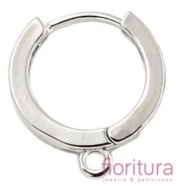 BIGLE KAJDANKI TYPU HUGGIE HOOP 14x2MM KOLOR PLATINUM 