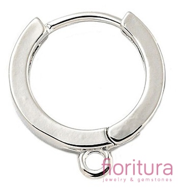 BIGLE KAJDANKI TYPU HUGGIE HOOP 14x2MM KOLOR PLATINUM 