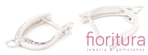 BIGLE ZATRZASKOWE OZDOBNE 20x13x3MM KOLOR PLATINUM