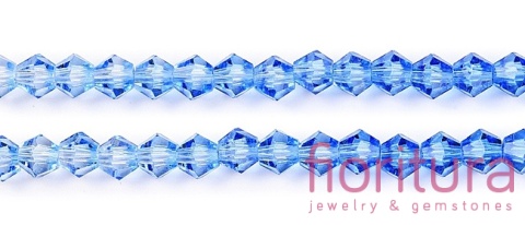 KORALIKI SZKLANE FASETOWANE BICON 4,5x4MM KOLOR NIEBIESKI CIENIOWANY