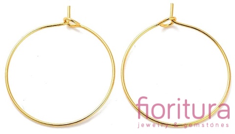 PODSTAWA KOLCZYKA Z ZAPIĘCIEM 31x25MM KOLOR ZŁOTY