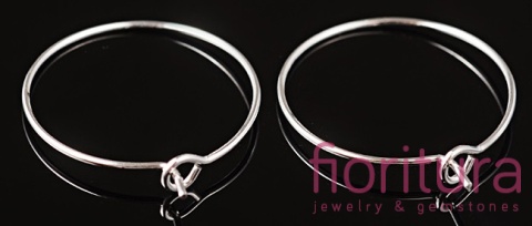 PODSTAWA KOLCZYKA Z ZAPIĘCIEM 20x24MM POSREBRZANA