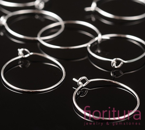 PODSTAWA KOLCZYKA Z ZAPIĘCIEM 20x24MM POSREBRZANA