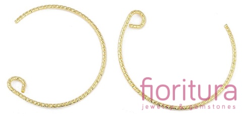 PODSTAWA KOLCZYKA Z SZTYFTEM 22x21x0,8MM  PÓŁKOLE KOLOR ZŁOTY 