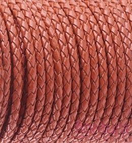 RZEMIEŃ OKRĄGŁY PLECIONY SKÓRA NATURALNA 3MM KOLOR CHOCOLATE