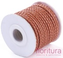 RZEMIEŃ OKRĄGŁY PLECIONY SKÓRA NATURALNA 3MM KOLOR CHOCOLATE