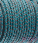 RZEMIEŃ OKRĄGŁY PLECIONY SKÓRA NATURALNA 3MM KOLOR CADET BLUE