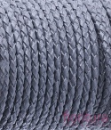 RZEMIEŃ OKRĄGŁY PLECIONY SKÓRA NATURALNA 3MM KOLOR GRAY