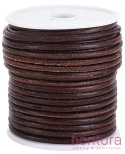 RZEMIEŃ OKRĄGŁY SKÓRA NATURALNA 3MM KOLOR SADDLE BROWN