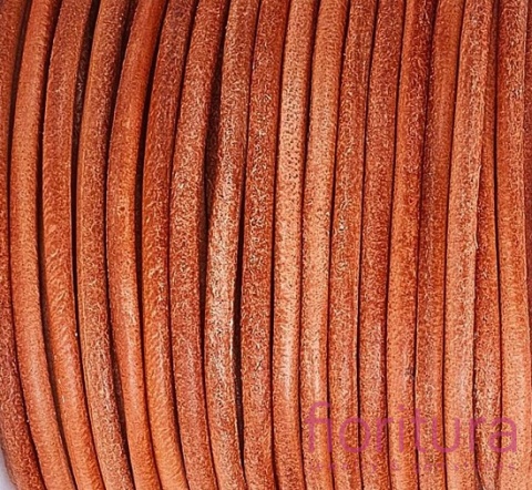 RZEMIEŃ OKRĄGŁY SKÓRA NATURALNA 3MM KOLOR BURLY WOOD