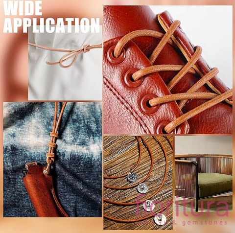 RZEMIEŃ OKRĄGŁY SKÓRA NATURALNA 3MM KOLOR BURLY WOOD