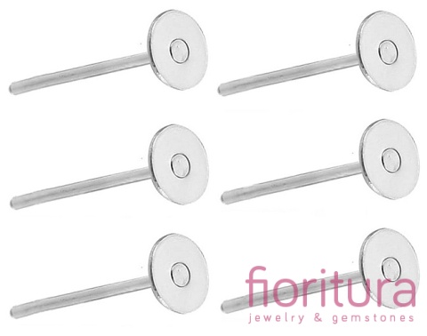 SZTYFTY Z PŁASKĄ BLASZKĄ 4MM KOLOR STARE SREBRO