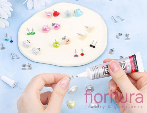 SZTYFTY Z PŁASKĄ BLASZKĄ 4MM KOLOR STARE SREBRO