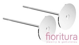 SZTYFTY Z PŁASKĄ BLASZKĄ 6MM KOLOR STARE SREBRO