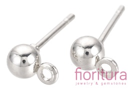 SZTYFTY Z KULKĄ I OCZKIEM DO PODWIESZANIA 15x4MM KOLOR STARE SREBRO