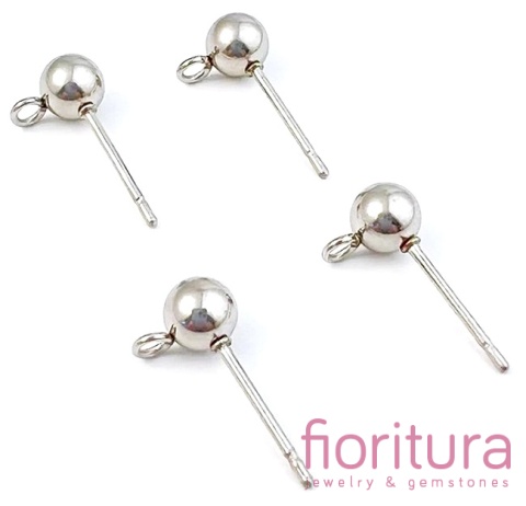 SZTYFTY Z KULKĄ I OCZKIEM DO PODWIESZANIA 15x4MM KOLOR STARE SREBRO