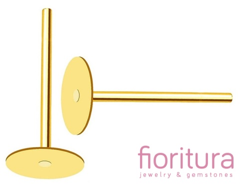 SZTYFTY Z PŁASKĄ BLASZKĄ 6MM KOLOR ZŁOTY