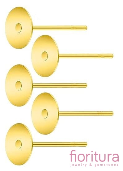SZTYFTY Z PŁASKĄ BLASZKĄ 6MM KOLOR ZŁOTY