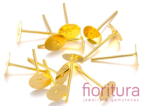 SZTYFTY Z PŁASKĄ BLASZKĄ 6MM KOLOR ZŁOTY